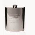 6 Oz. Hip Flask with Good Living Drinking Quote